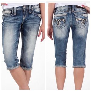 Rock Revival Karlie Capri size 24 heavy stitching